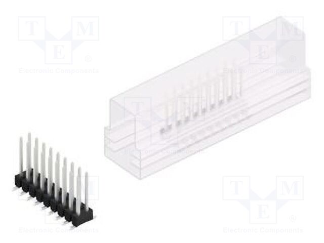 Connector: pin strips; pin header; male; PIN: 18; 2.54mm; SMT; 2x9