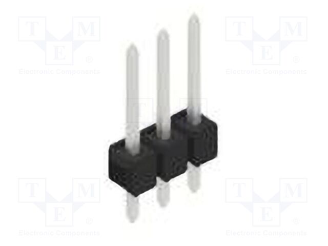 Connector: pin strips; pin header; male; PIN: 3; 2.54mm; THT; 1x3