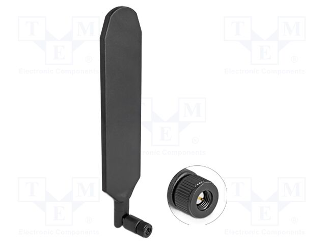 Antenna; 5G,Bluetooth,GSM,ISM,LTE,UMTS,inner; black; SMA; male
