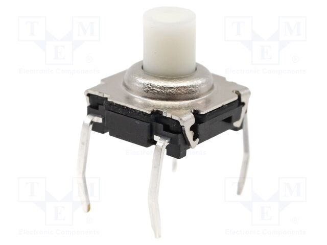 TACT SW, SPST-NO-DB, 0.05A, 12V, SOLDER