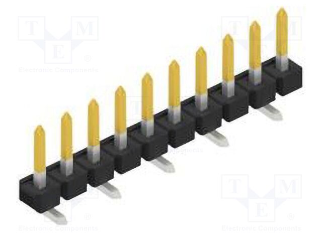 Connector: pin strips; pin header; male; PIN: 10; 2.54mm; SMT; 1x10