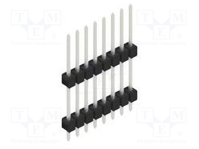Connector: pin strips; pin header; male; PIN: 8; 2.54mm; THT; 1x8