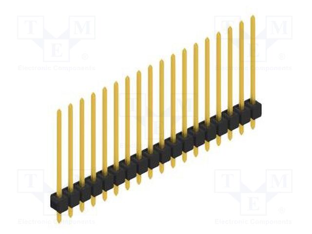 Connector: pin strips; pin header; male; PIN: 18; 2.54mm; THT; 1x18