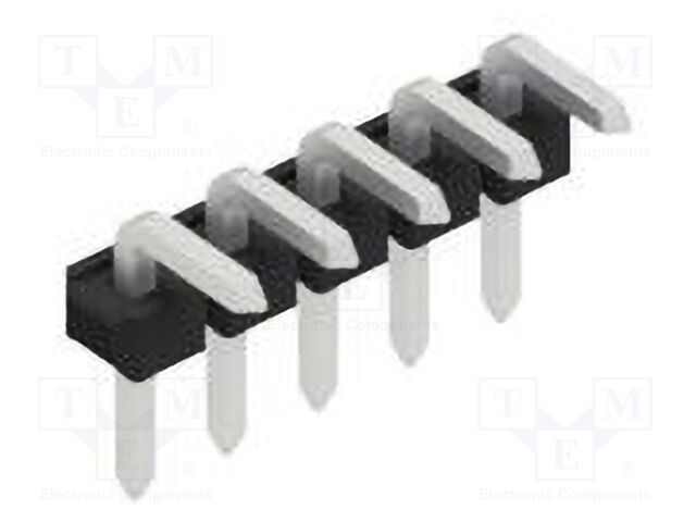Connector: pin strips; pin header; male; PIN: 5; 2.54mm; THT; 1x5
