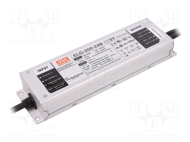 Power supply: switched-mode; LED; 201.6W; 24VDC; 8.4A; 100÷305VAC