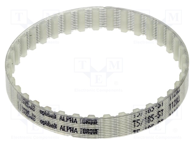 Timing belt; T5; W: 8mm; H: 2.2mm; Lw: 185mm; Tooth height: 1.2mm