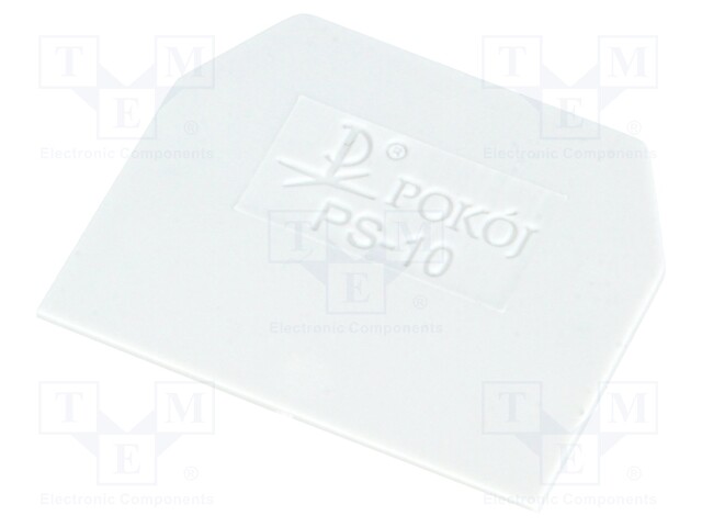 End plate; Application: ZG-G10; grey; Width: 1mm; polyamide