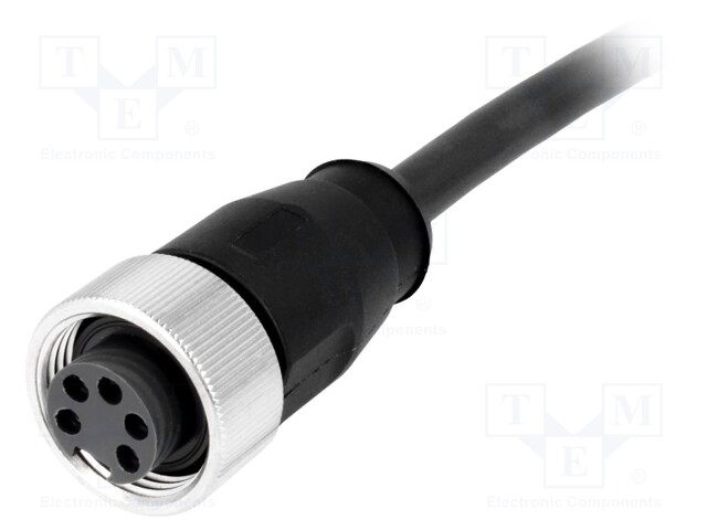 Plug; 7/8"; 1.5m; female; PIN: 5; straight; with lead; TPU