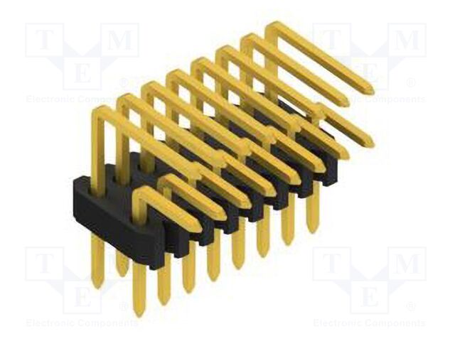Connector: pin strips; pin header; male; PIN: 16; 1.27mm; THT; 2x8