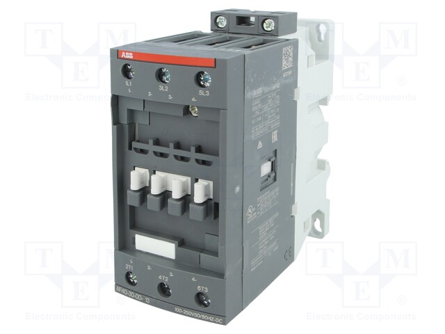 Contactor: 3-pole; NO x3; 100÷250VAC; 100÷250VDC; 40A; AF; -25÷60°C
