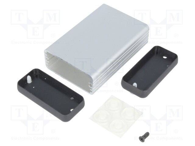 Enclosure: with panel; 1455; X: 54mm; Y: 80mm; Z: 23mm; aluminium