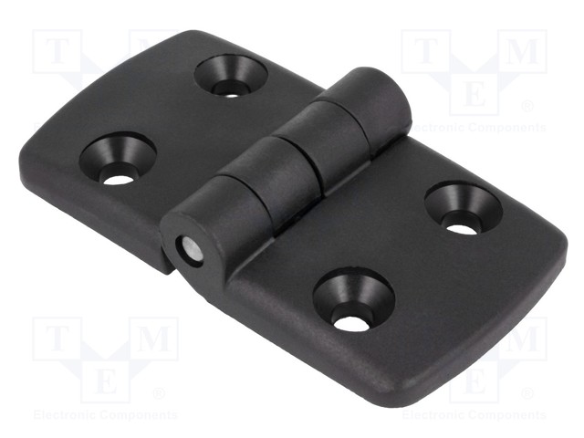 Hinge; Width: 87mm; polyamide; black; H: 48mm