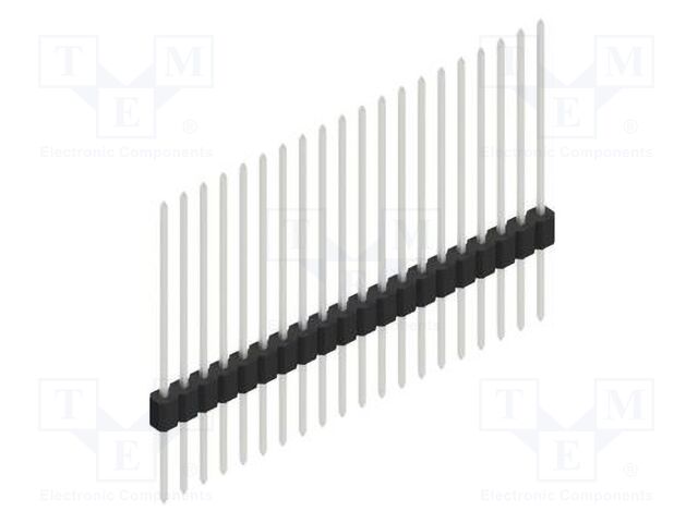 Connector: pin strips; pin header; male; PIN: 20; 1.27mm; THT; 1x20