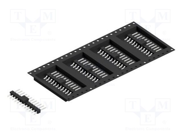 Connector: pin strips; pin header; male; PIN: 12; 2.54mm; SMT; 1x12
