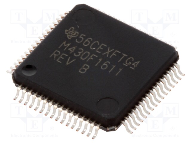 Microcontroller; SRAM: 10240B; Flash: 48kB; LQFP64; Comparators: 1