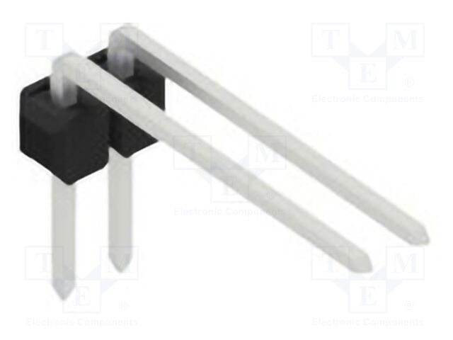 Connector: pin strips; pin header; male; PIN: 2; 2.54mm; THT; 1x2