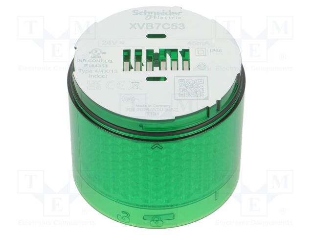 Module: light signaller; green; LED; 24VDC; 24VAC; IP66; Ø70x59.3mm
