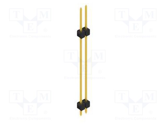 Connector: pin strips; pin header; male; PIN: 2; 2.54mm; THT; 1x2