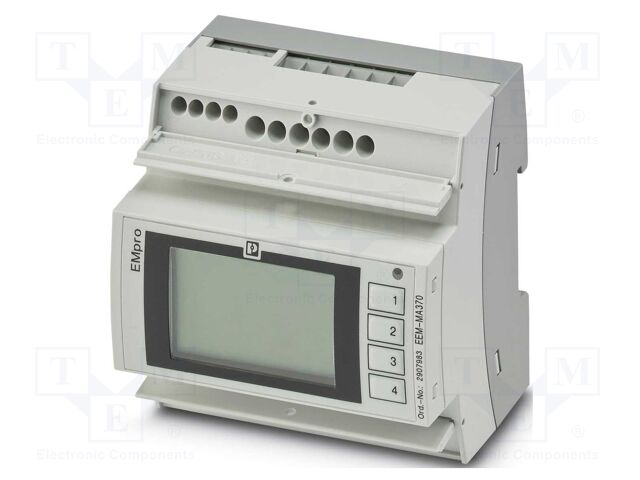 Meter: network parameters; for DIN rail mounting,horizontal