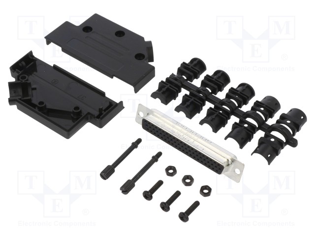 D-Sub HD; PIN: 62; female; unshielded; angled 45°; soldering