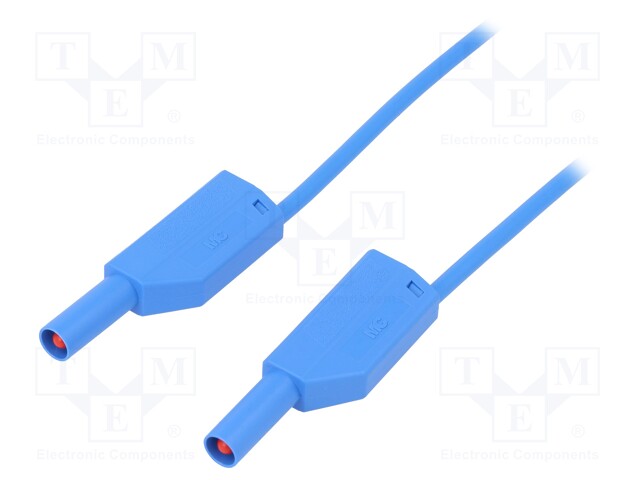 Test lead; PVC; 0.5m; blue; 16A; 1kV; Cond.cross sec: 0.75mm2