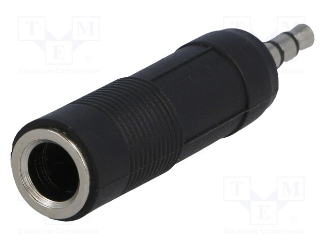 Adapter; Jack 3.5mm plug,Jack 6.35mm socket; stereo
