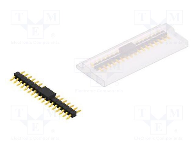 Connector: pin strips; pin header; male; PIN: 17; 2.54mm; SMT; 1x17