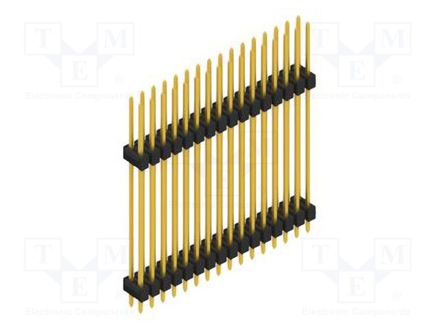 Connector: pin strips; pin header; male; PIN: 32; 2.54mm; THT; 2x16
