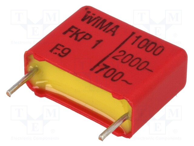 Capacitor: polypropylene; 1nF; 15mm; ±5%; 7x14x18mm; -55÷100°C
