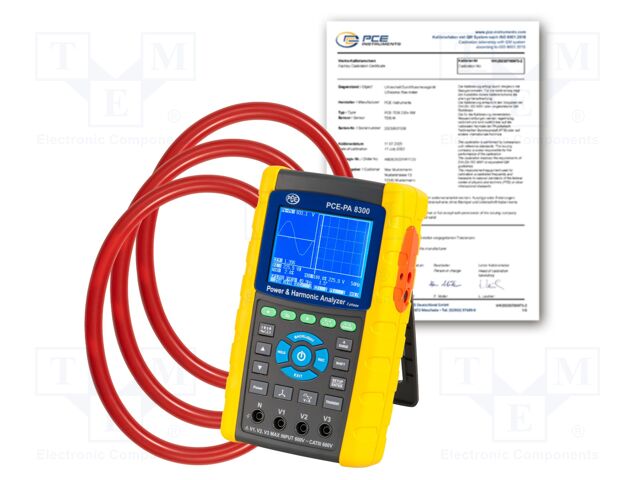 Meter: power quality analyser; LCD 3,7"; Øcable: 175mm; 0.2÷3000A