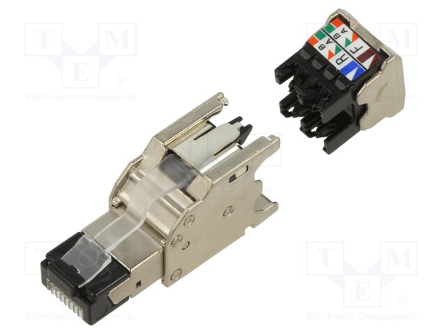 Plug; RJ45; PIN: 8; Cat: 6a; shielded; Layout: 8p8c; Øcable: 5.8÷9mm