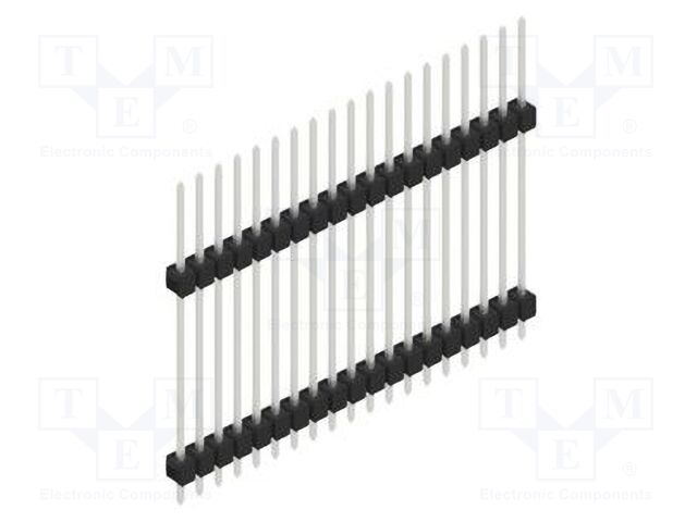 Connector: pin strips; pin header; male; PIN: 19; 2.54mm; THT; 1x19