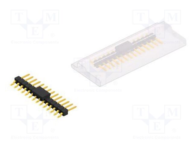 Connector: pin strips; pin header; male; PIN: 14; 2.54mm; SMT; 1x14