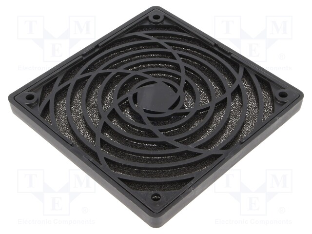 Guard; 120x120mm; Mat: plastic; Mounting: snap fastener,screw