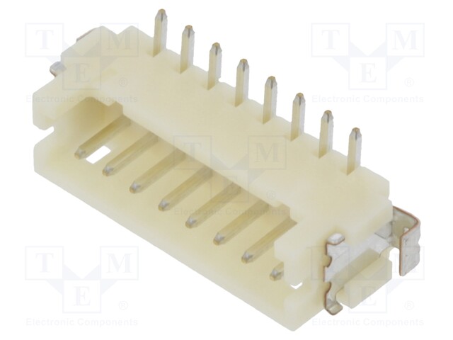 Socket; wire-board; male; DF13; 1.25mm; PIN: 8; SMT; on PCBs; tinned