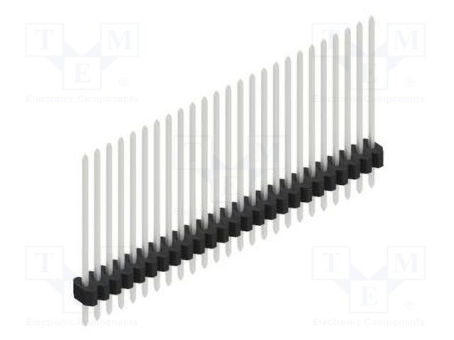 Connector: pin strips; pin header; male; PIN: 25; 1.27mm; THT; 1x25