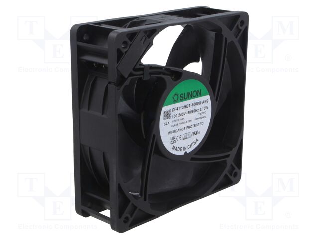 Fan: EC; axial; 230VAC; 120x120x38mm; 164m3/h; 44.9dBA; 3600rpm