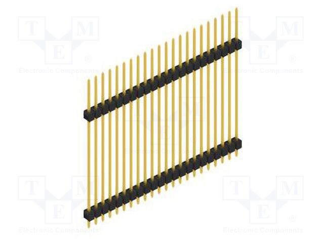 Connector: pin strips; pin header; male; PIN: 22; 2.54mm; THT; 1x22