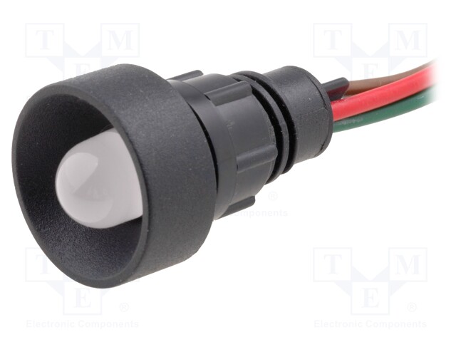 Indicator: LED; recessed; 12÷24VDC; 12÷24VAC; Cutout: Ø13mm; IP20