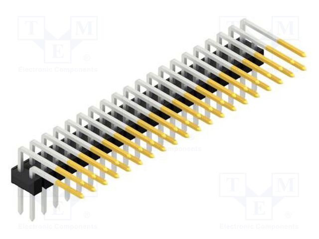 Connector: pin strips; pin header; male; PIN: 40; 2.54mm; THT; 2x20