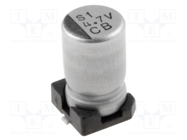 Capacitor: electrolytic; SMD; 4.7uF; 35VDC; Ø4x7mm; ±20%; 7000h