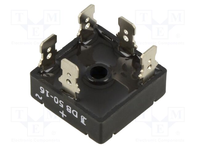Bridge rectifier: three-phase; Urmax: 160V; Ufmax: 1.05V; If: 50A