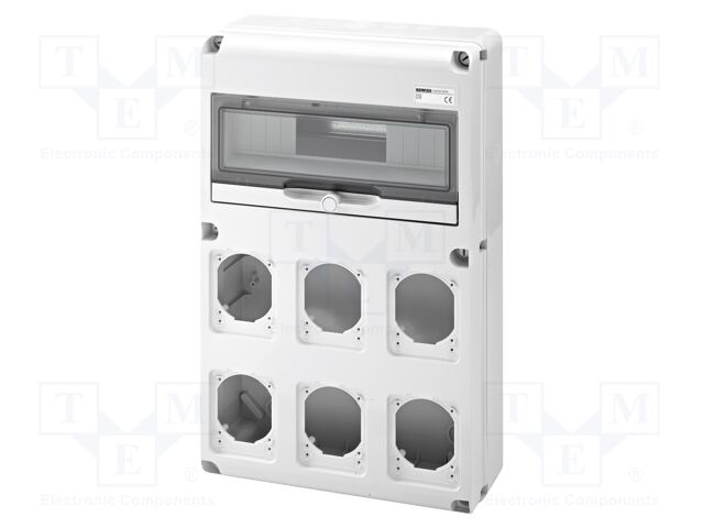 Enclosure: for modular components; IP65; wall mount; grey