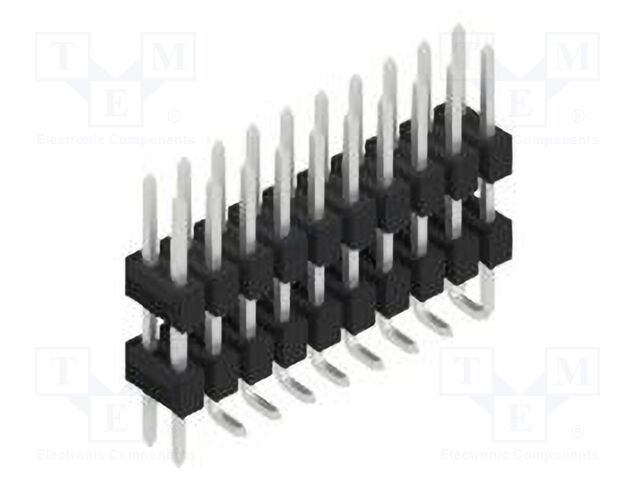 Connector: pin strips; pin header; male; PIN: 20; 2.54mm; SMT; 2x10