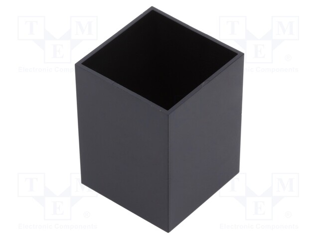 Enclosure: designed for potting; X: 26mm; Y: 26mm; Z: 35mm; ABS