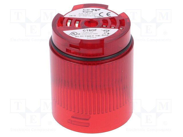 Signaller: lighting; LED; red; Usup: 24VDC; IP65; Ø50x69mm; -30÷60°C