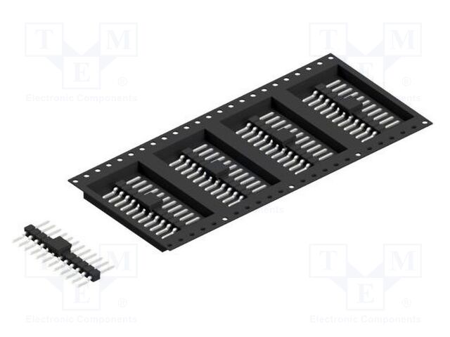 Connector: pin strips; pin header; male; PIN: 12; 2.54mm; SMT; 1x12