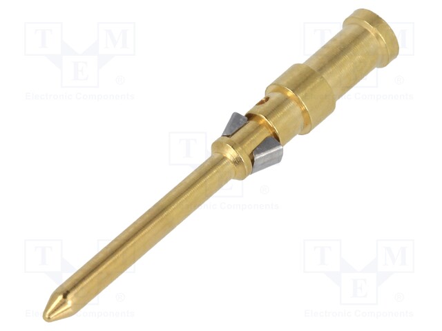 Contact; male; 0.75mm2; Han D; nickel plated,gold-plated; crimped