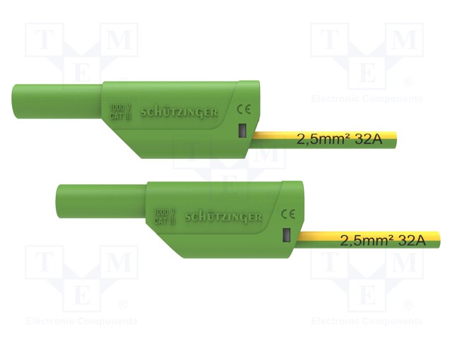 Test lead; 32A; 4mm banana plug-4mm banana plug; Urated: 1kV