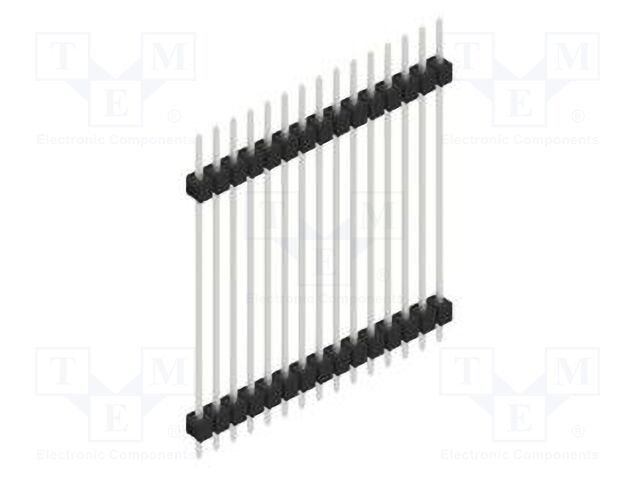 Connector: pin strips; pin header; male; PIN: 15; 2.54mm; THT; 1x15